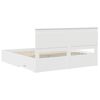 vidaXL Bed Frame with Drawer with Headboard Manual Engineered Wood
