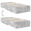 vidaXL Bed Frame Concrete Grey and Silver 75 x 190 cm Engineered Wood