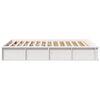 vidaXL Bed Frame White 140 x 200 cm Solid Pine Wood