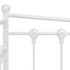 vidaXL Sofa Bed Frame without Mattress White Metal 90x200 cm