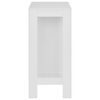 vidaXL Bar Table with Shelf White 110x50x103 cm
