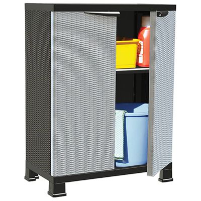 vidaXL Plastic Cabinet 68x39x92 cm Rattan Design