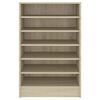 vidaXL Shoe Cabinet Sonoma Oak 60x35x92 cm Engineered Wood