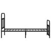 vidaXL Metal Bed Frame without Mattress with Footboard Black 90x200cm