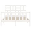vidaXL Bed Frame without Mattress White Small Double Solid Wood Pine