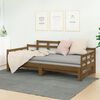vidaXL Pull-out Day Bed without Mattress Honey Brown 2x(90x200) cm