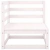 vidaXL 10 Piece Garden Lounge Set White Solid Pinewood