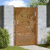 vidaXL Garden Gate 100x150 cm Weathering Steel Flame Design