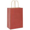 vidaXL Paper Bags 50 pcs with Handles Red 15x8x21 cm