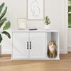 vidaXL Cat House Gloss White 85 x 55 x 50 cm Engineered Wood