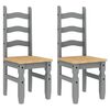 vidaXL Dining Chairs 2 pcs "Corona" Grey 42x47x107 cm Solid Wood Pine