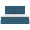 vidaXL Ottoman Bed with Mattresses Dark Blue 160x200cm Velvet