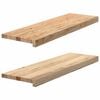vidaXL Stair Treads 2 pcs Untreated 80x30x2 cm Solid Wood Oak
