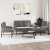 vidaXL Sofa Sets with Cushion 3 pcs Dark Grey 115 x 56 x 80 cm Plywood
