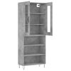 vidaXL Highboard Concrete Grey 69.5x34x180 cm Engineered Wood