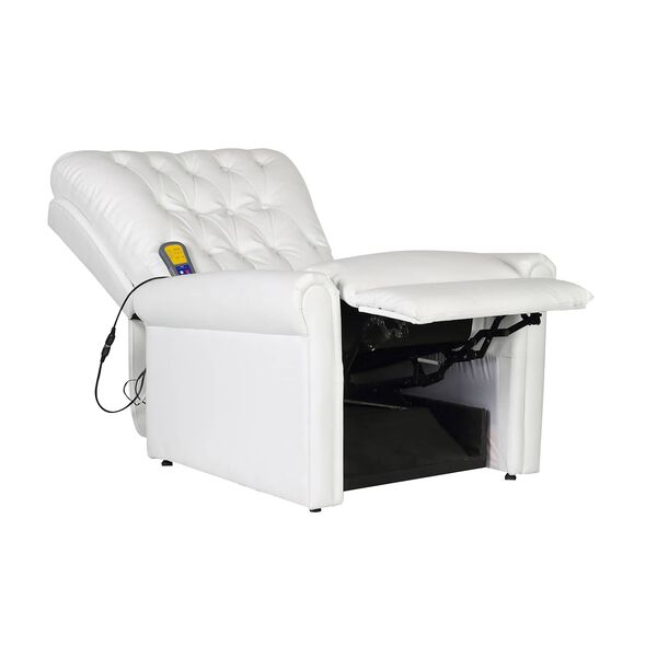 vidaXL Electric Massaging Chair Cream white 78 x 148 x 71 cm
