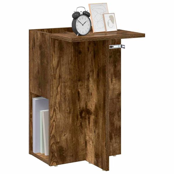 vidaXL End Table Smoked Oak 35 x 40 x 55 cm Engineered Wood