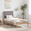 vidaXL Bed Frame with Headboard Brown 75 x 190 cm Solid Pine Wood