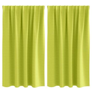 vidaXL Blackout Curtains with Rings 2 pcs Green 140 x 140 cm Polyester
