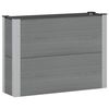 vidaXL Garden Raised Bed Grey 100 x 30 x 72 cm WPC and Aluminium