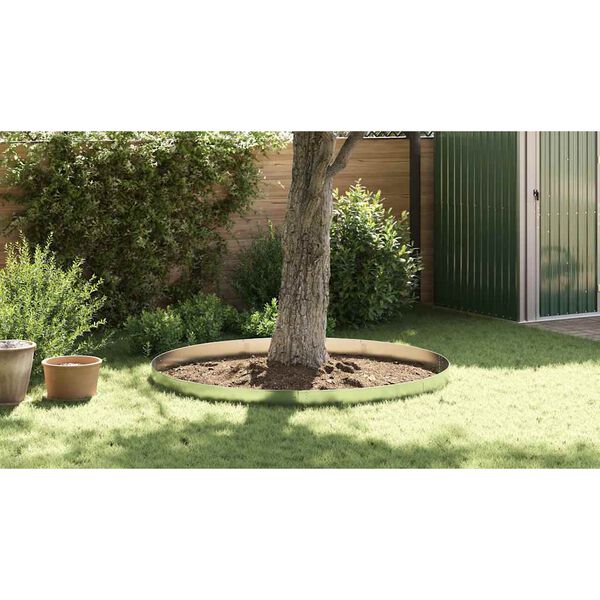 vidaxl Lawn Edging 10 pcs Grey 20 x 100 cm Steel