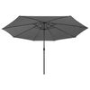 vidaXL Garden Parasol with LED Lights 400 cm Anthracite