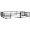 vidaXL Outdoor Dog Kennel Steel 18.82 m&sup2;