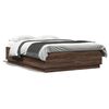 vidaXL Bed Frame with LED without Mattress Brown Oak 150x200 cm King Size
