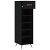 vidaXL Shoe Cabinet Black 30x35x105 cm Engineered Wood