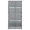 vidaXL Highboard with Doors Grey Sonoma 68x37x142 cm Engineered Wood