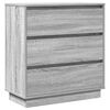 vidaXL Bedside Cabinet Grey 71 x 34.5 x 75 cm Engineered wood