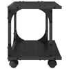 vidaXL Printer Stand Black Oak 41 x 28 x 33.5 cm Engineered Wood