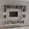 vidaXL 8 Piece TV Cabinet Set Grey Sonoma Engineered Wood