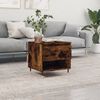 vidaXL Coffee Table Smoked Oak 50x46x50 cm Engineered Wood