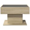 vidaXL Coffee Table with LED Sonoma Oak 70x50x45 cm Engineered Wood