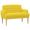 vidaXL Loveseat with Button Tufted Yellow Light 116 x 67 x 80 cm