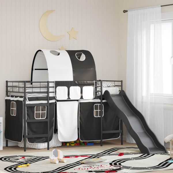 vidaXL Kids'Loft Bed Frame Black 99.5 x 190 cm Metal