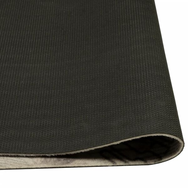 vidaXL Kitchen Rug Washable Coffee Grey 45x150 cm Velvet