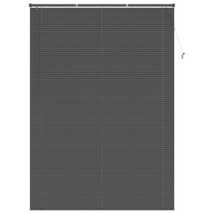 vidaXL Venetian Blind Manual Adjustable Silver Grey 213 x 160 cm PVC