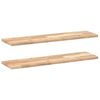 vidaXL Floating Shelves 2 pcs 80x20x2 cm Untreated Solid Wood Acacia