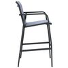 vidaXL Garden Bar Chairs 2 pcs Grey Textilene