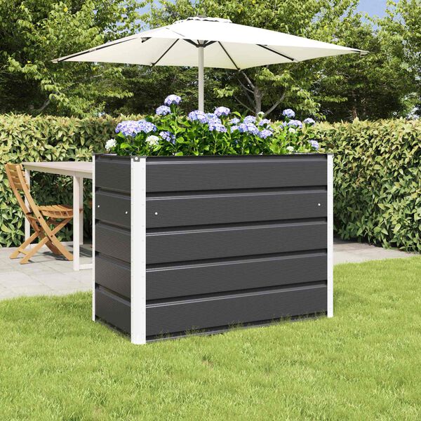 vidaXL Planter Anthracite 100 x 50 x 77 cm Galvanised Steel