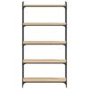 vidaXL Bookcase 5-Tier Sonoma Oak 80x30x154 cm Engineered Wood