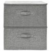 vidaXL Storage Boxes 2 pcs Fabric 43x34x23 cm Grey