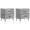 vidaXL Bedside Cabinet 2 pcs Concrete Grey 43 x 34.5 x 47.5 cm