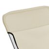 vidaXL Folding Beach Chairs 2 pcs Cream Textilene&Powder-coated Steel