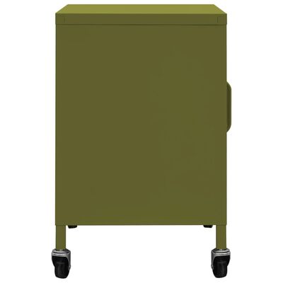 vidaXL Storage Cabinet Olive Green 60x35x56 cm Steel