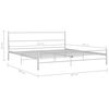 vidaXL Bed Frame without Mattress with Headboard White 160x200 cm Metal