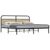 vidaXL Metal Bed Frame without Mattress Sonoma Oak 200x200 cm