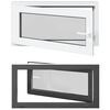 vidaXL Basement Window RISOR 100 x 50 cm PVC and Glass Anthracite
